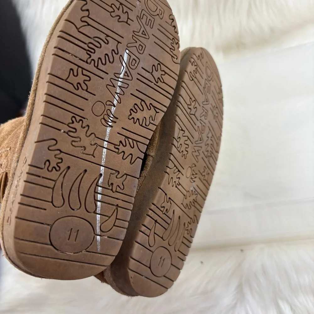 BearPaw Tan Suede Ankle Boots